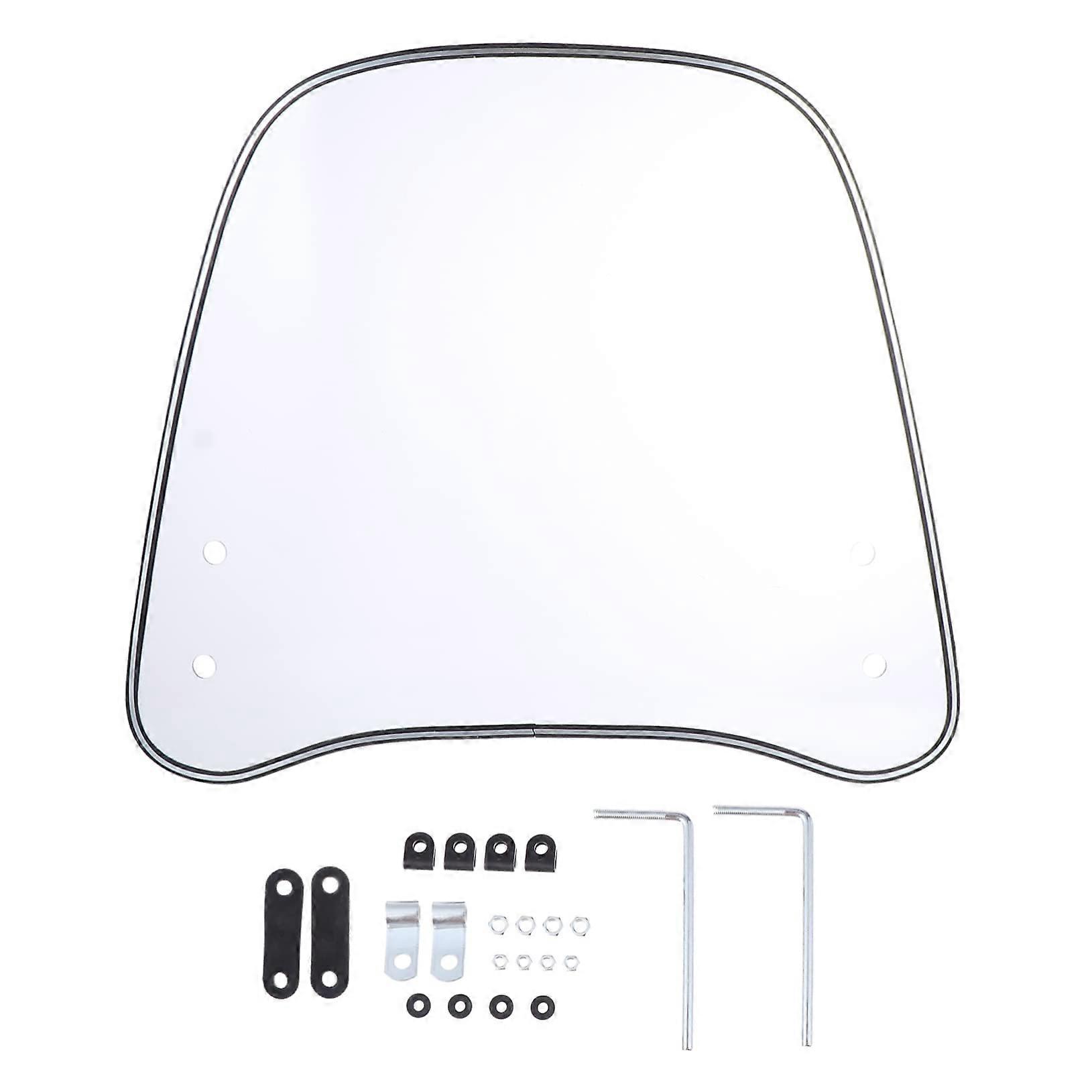 Transparent Motorcycle and Electric Vehicle Windshield, Scratch-Resistant, Durable Wind Deflector for Enhanced Comfort and Riding