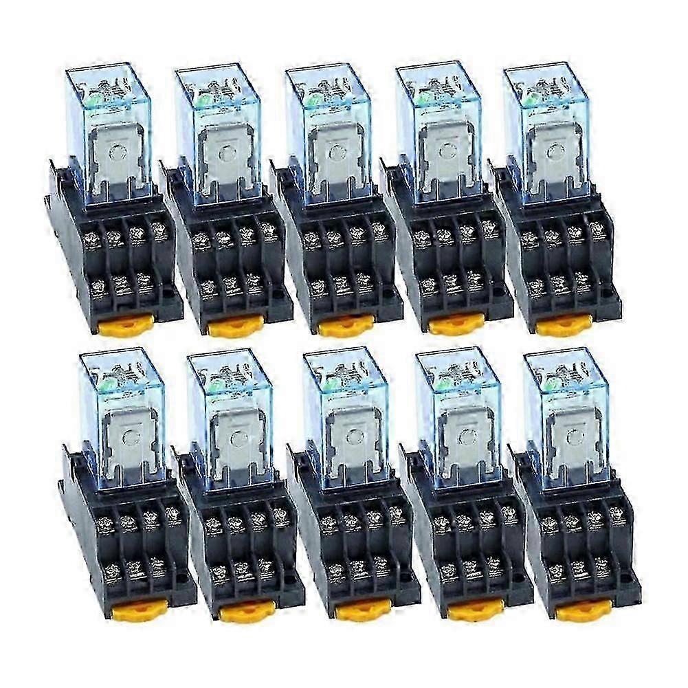10Pc MY4NJ 14PIN Electronic Mini Electromagnetic Relay 5A Coil,AC220V