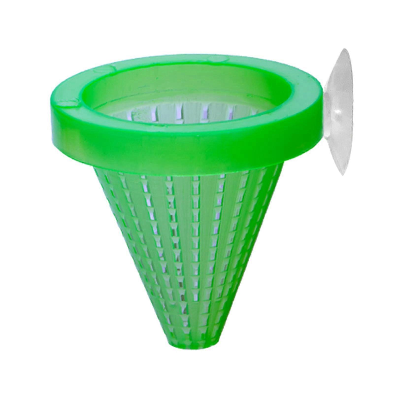Fish Feeding Cup with Suction Cup, Red Worm Feeder Cone for Aquariums, Durable Plastic, Size: 4 Inches
