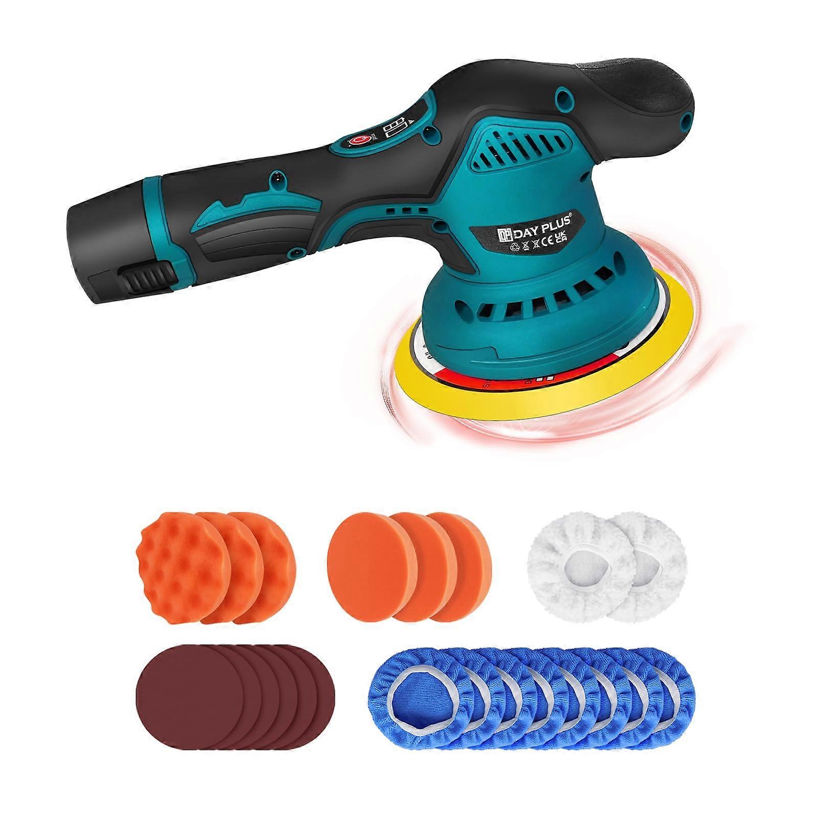 Multifunctional 12V Battery Polishing Machine Set, 22 Sponge Pads, 150mm, 8 Speeds