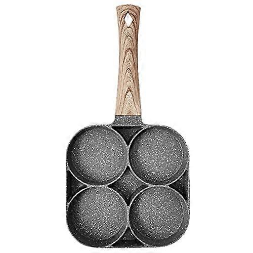 Maifan Stone Non-Stick Omelette Pan 4-Hole Flat-Bottom Egg Dumpling Breakfast Pan Kitchen Cookware