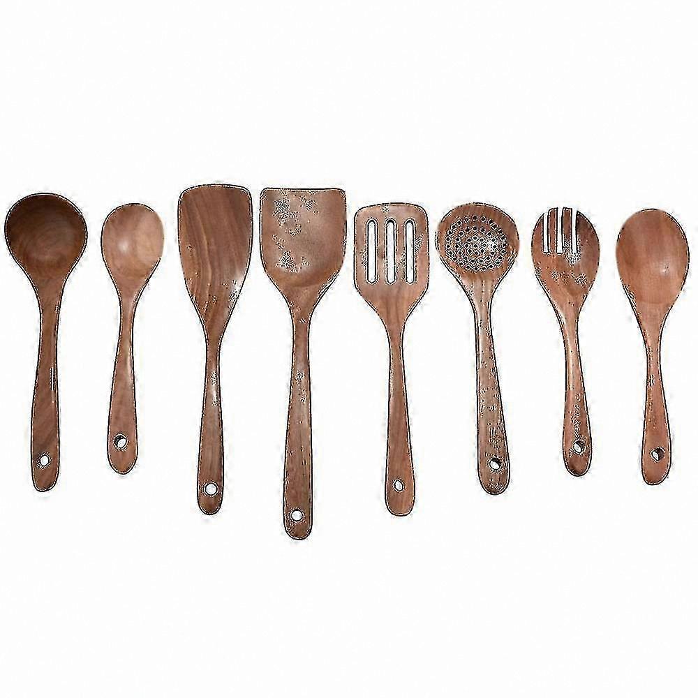 Cooking Utensils Set, Wooden Spoons for Nonstick Cookware, Durable Kitchen Tools for Everyday Use