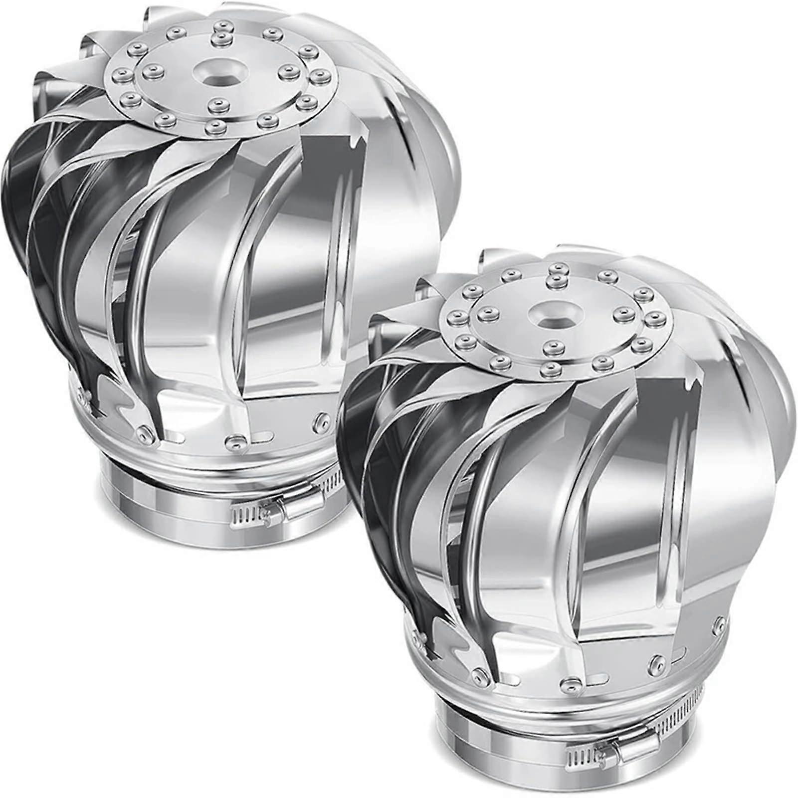 2 pieces 100 mm nonpowered roof fan, wind attic ventilation for houses, factories, attics, farms, leakproof vent cap fan