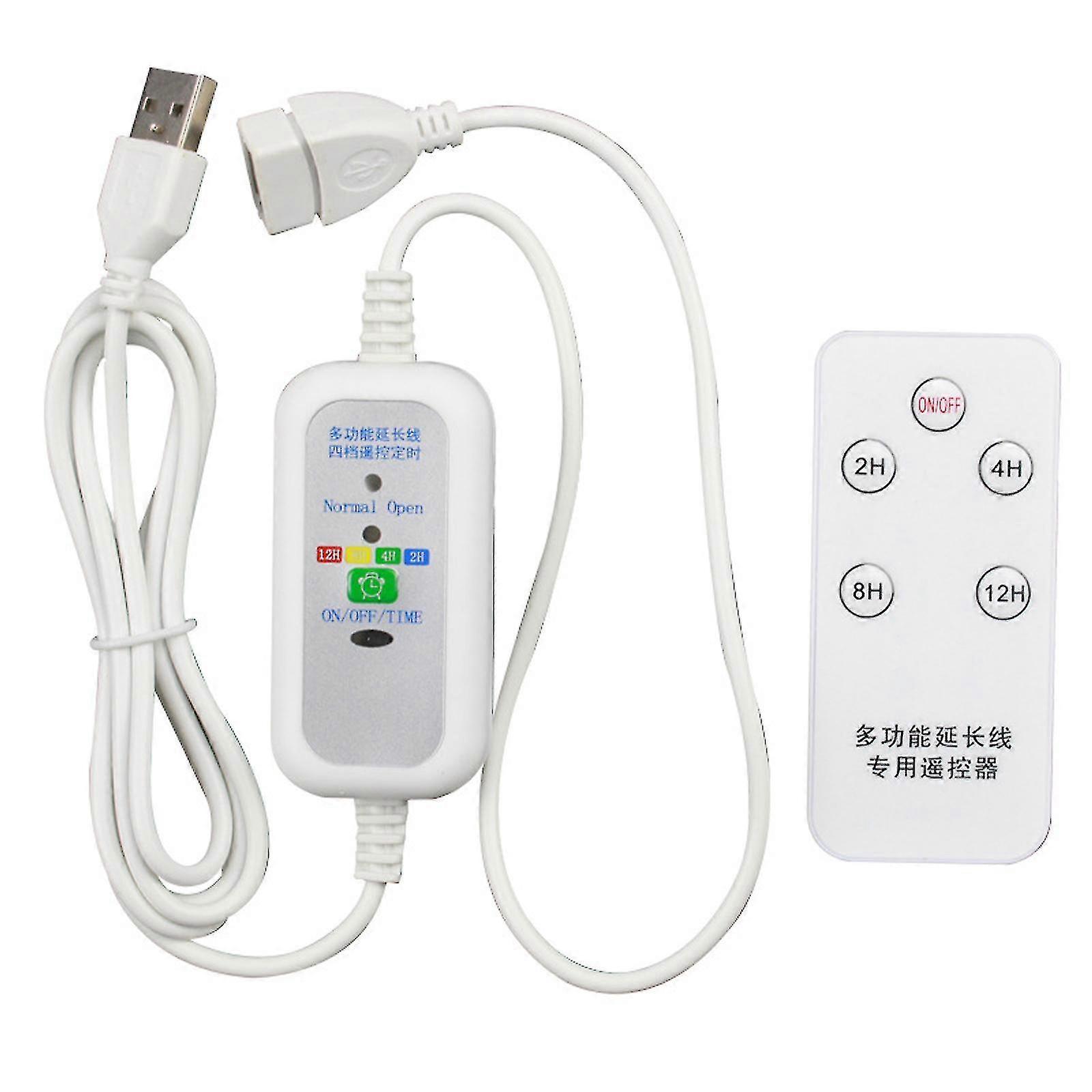 1.5m 5v Remote Usb Extension Power Cable With On/off Switch 2-12 Hour Timing Edition 0926