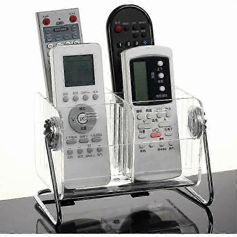Acrylic Remote Control Holder, Acrylic Desktop Remote Control Holder, Remote Control Organizer, for Home Office Storage Box, Holds Up to 6 Remote Cont