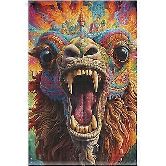 Alpaca 300 Piece Jigsaw Puzzles for Adults Wooden Jigsaw Puzzle Challenging Game Family Fun Jigsaws Puzzle for Adults Gifts Precise Interlocking