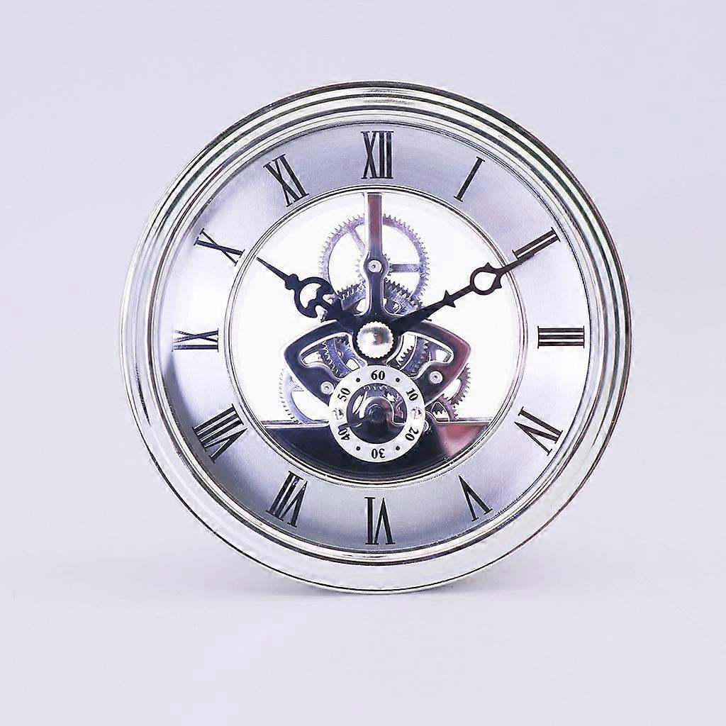 Metal See-through Quartz Clock 97mm Silver Clock Head 97mm Silver Clock Head