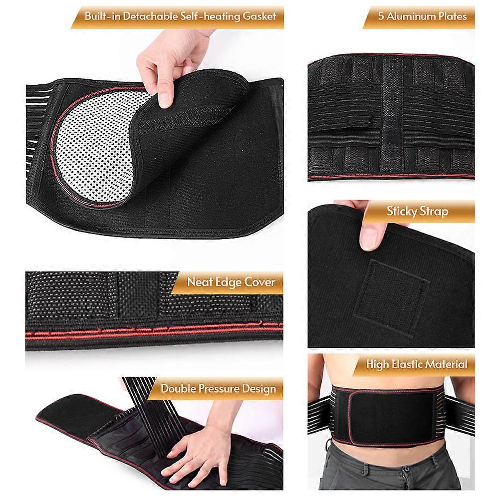Heated Waist Belt for Lower Back Pain for Women and Men Lumbar Spine Arthritis Strains Sprains Medium