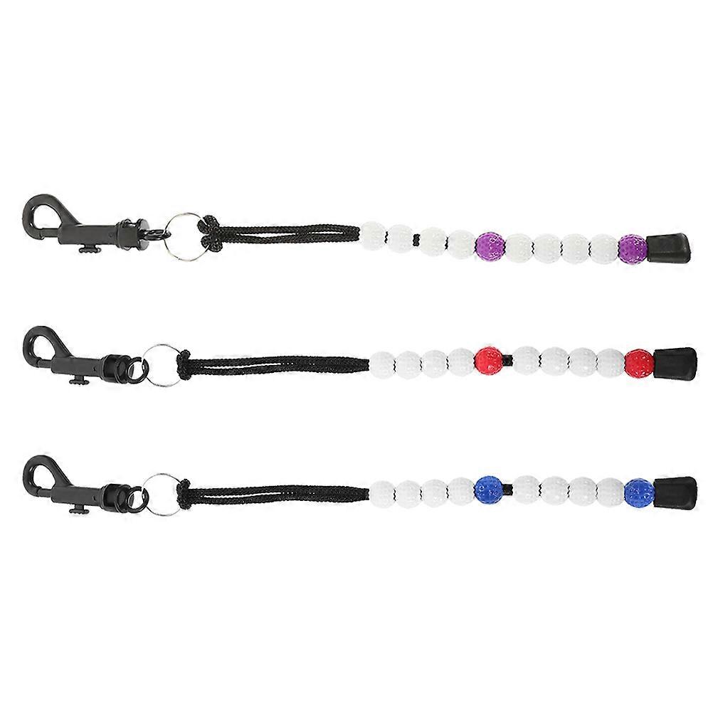 3pcs Golf Bead Score Counter Vibrant Colors, Durable Stroke Tracker for Accurate Scorekeeping Handy Golf Wristlet Accessory