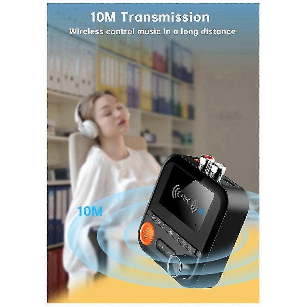 NFC & Bluetooth 5.2 Receiver, Wireless Audio Adapter for Old Audio Amplifier & Music Player - AUX & Car Use