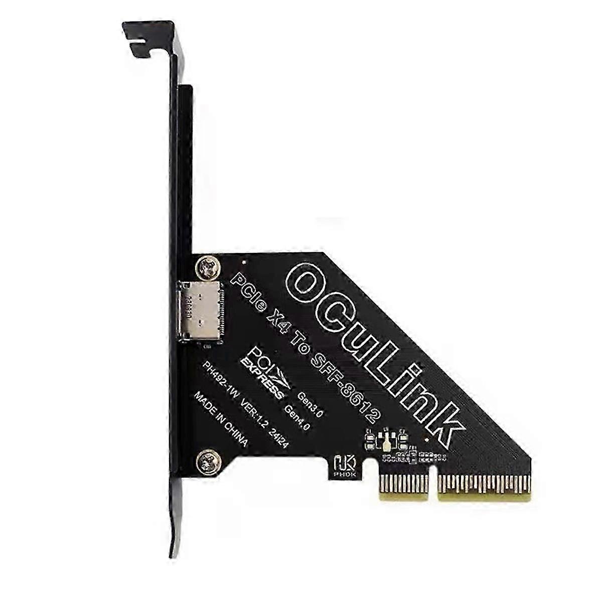 PCIe 4.0 X4 to Oculink SFF8611/8612 Expansion Card to SFF-8639 U.2 SSD for External Graphics Card fo SZRH A-DS