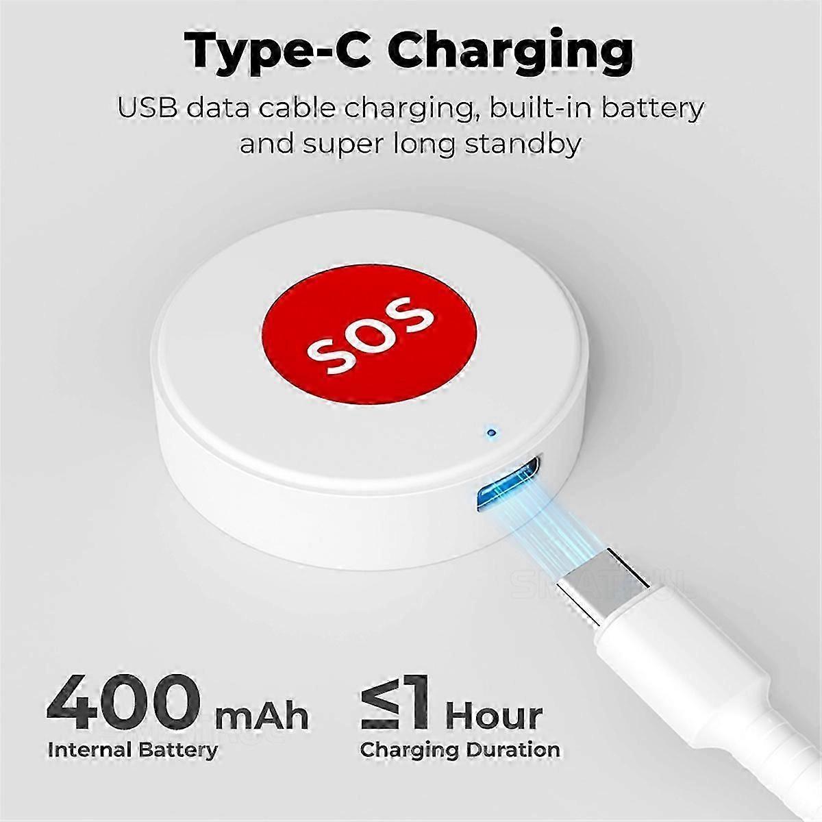 Mini Tuya WIFI Elderly SOS Button Waterproof Emergency Panic Sensor