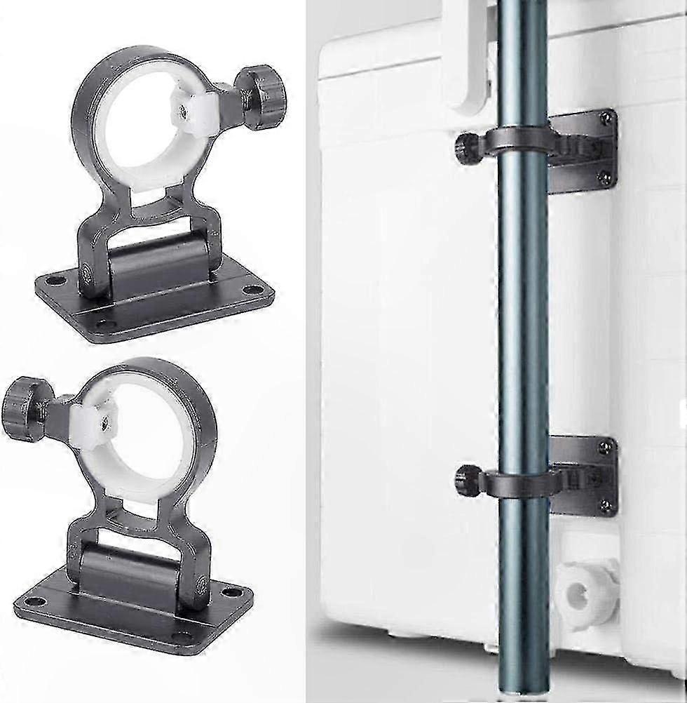 Adjustable Wall-Mounted Umbrella Stand for Balcony Use - Set of 2 Removable Supports