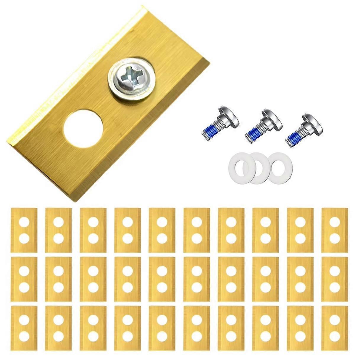 30PCS Lawn Mower Stainless Steel Replacement Blades 2-Hole Design A