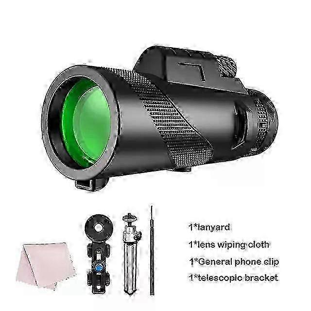 High-Definition 80x100 Monocular Telescope for Long-Range Viewing i...