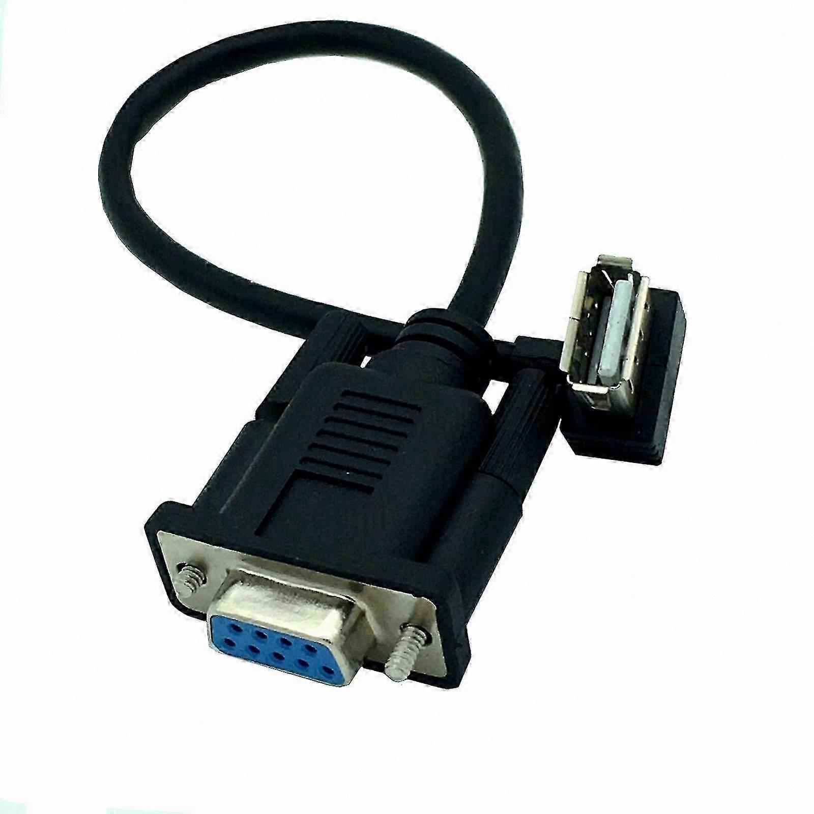 USB 2.0 A Male to DB9 Female Serial Adapter Cable for PLC - 25cm Connection Solution