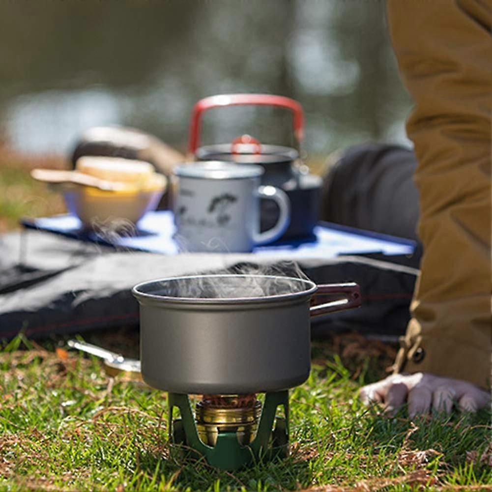 Alcohol Stove Portable Mini Outdoor Cooking Stove Alcohol Fuel Camping For Picnic BBQ Camp Hiking Green