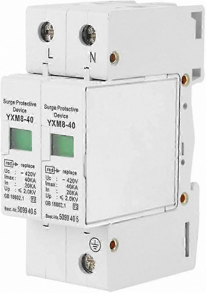 2P 40KA Voltage Protector for Home Lightning & Surge Defense - 220V Circuit Safety Device