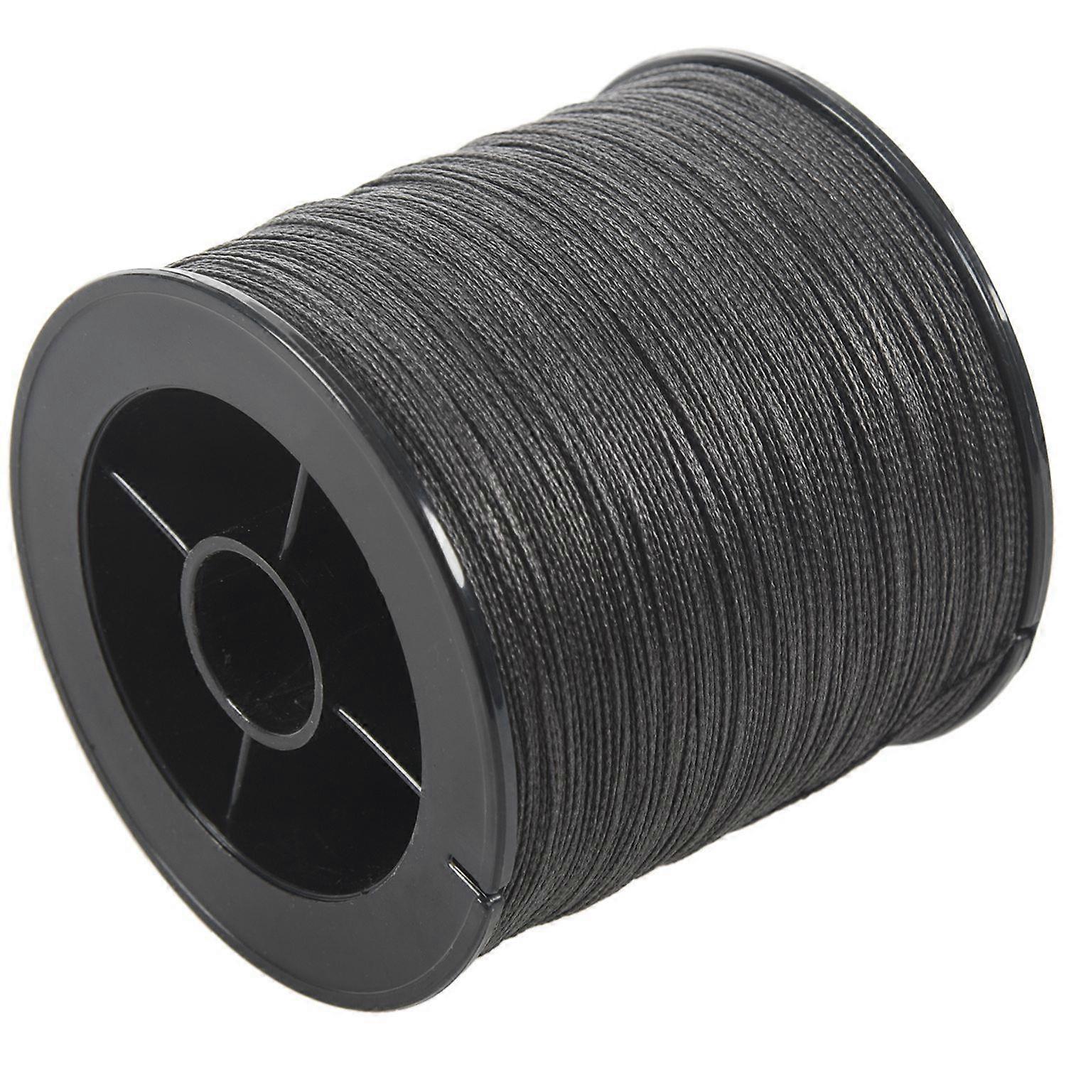 500M 50LB Colorful 4 Strands Multifilament PE Braid Fishing (Black)