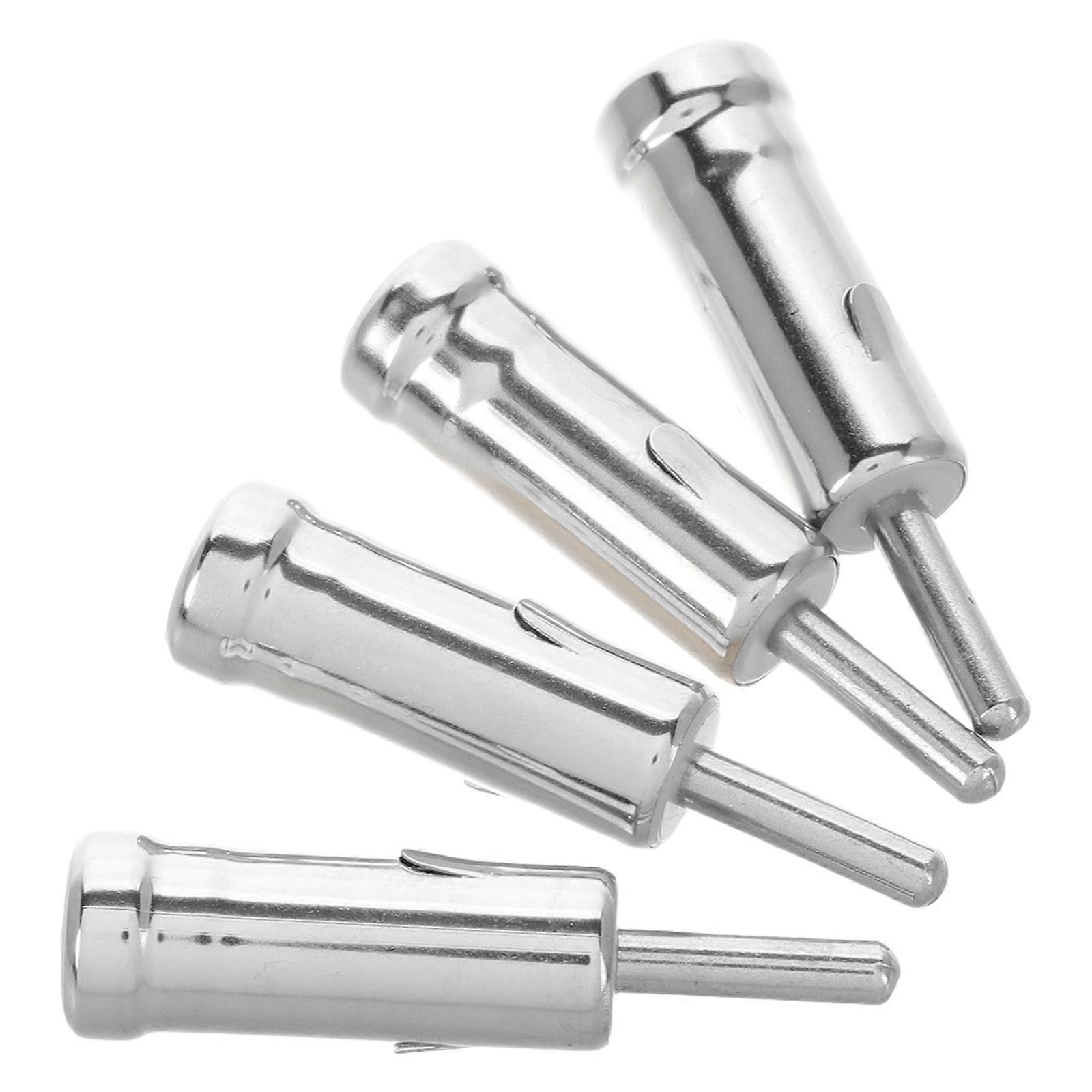 Car Antenna Adapter 4Pcs Signal Conversion Accessory Silver Durable Metal Streamlined Design