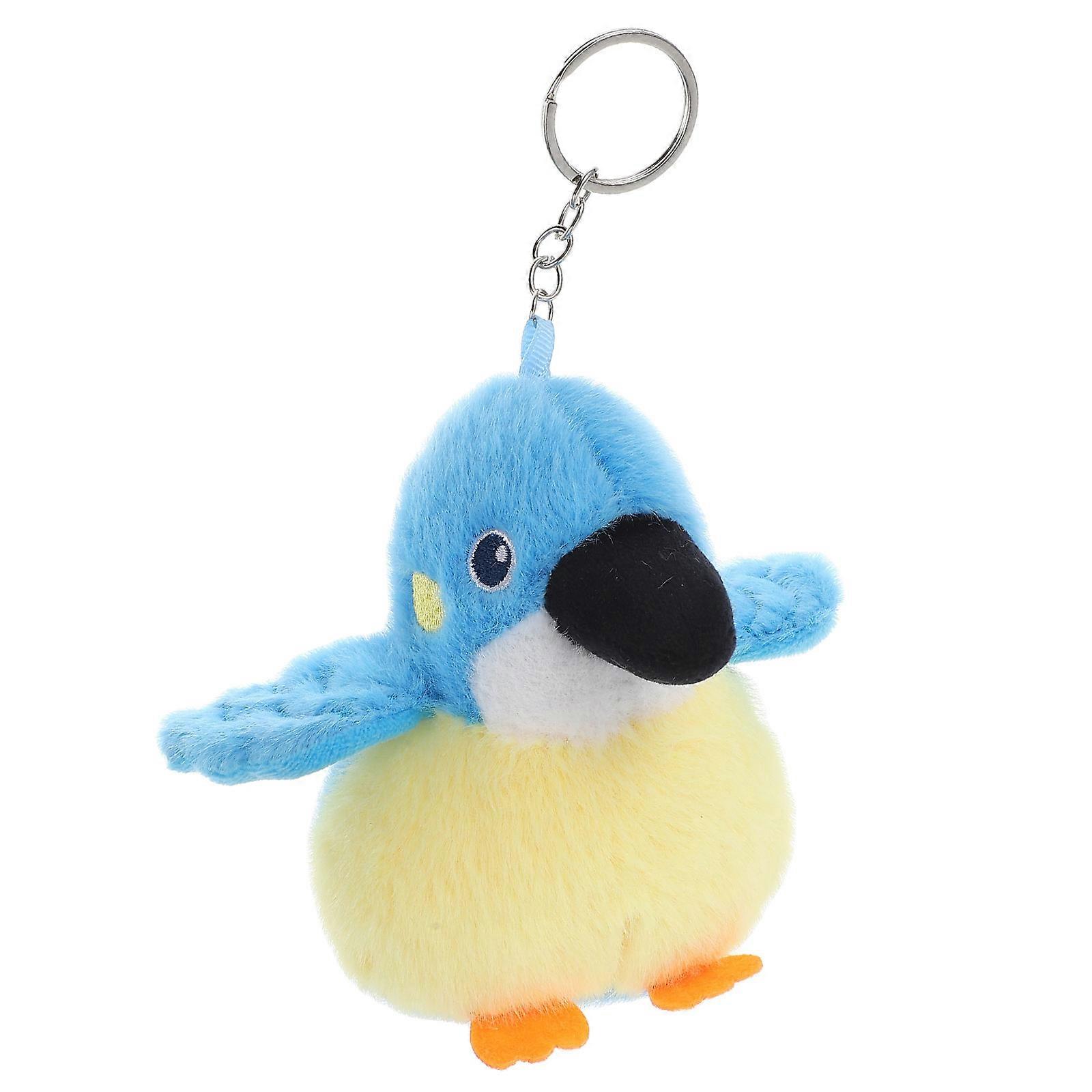 FRCOLOR Cute Plush Parrot Keychain For Backpacks Handbags Soft Toy Pendant Party Favor Small Bird For Parties Special Occasions