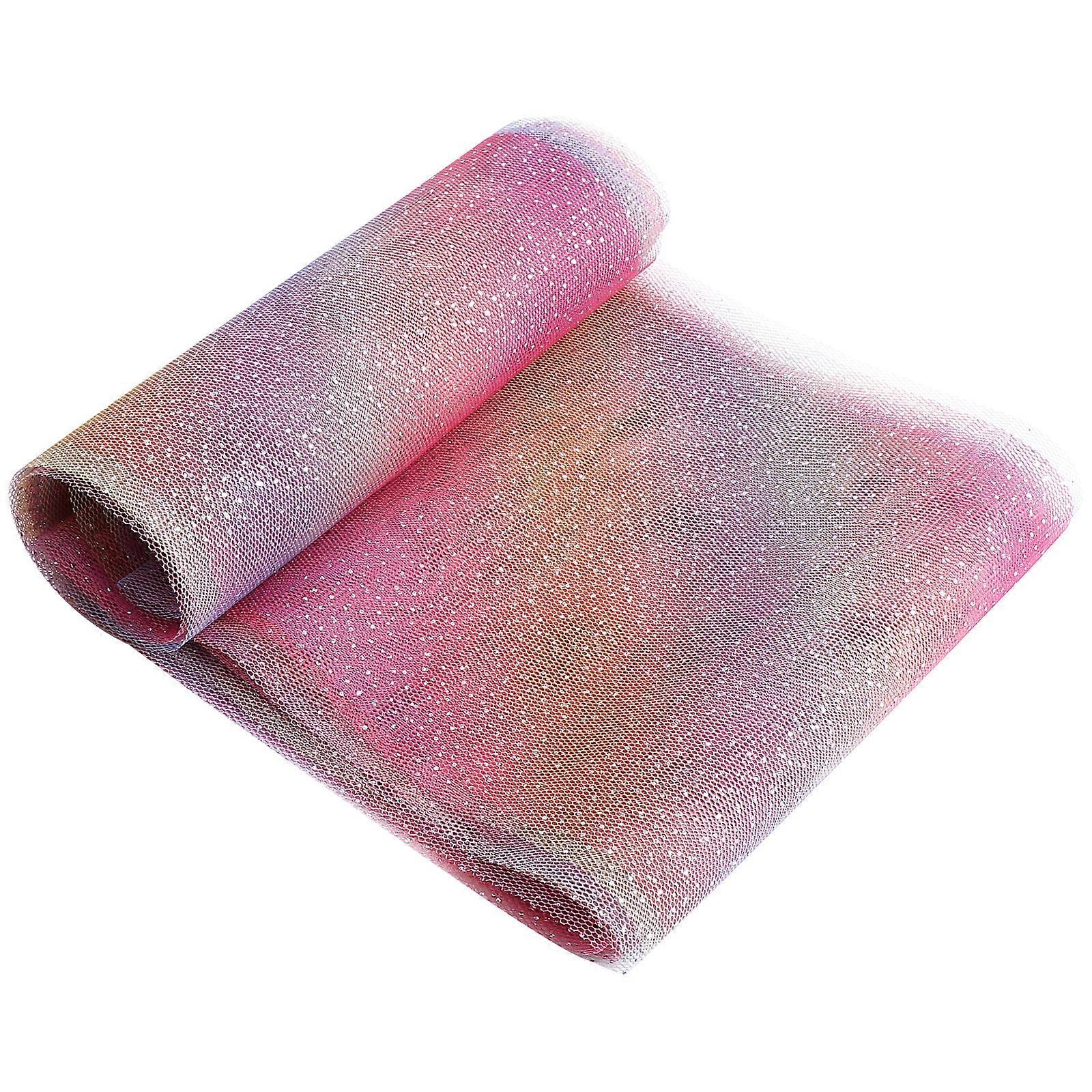 Pink Gauze Ribbon for Decor Easy to Cut with Scissors for Gifts Balloons and DIY Crafts 1 Roll