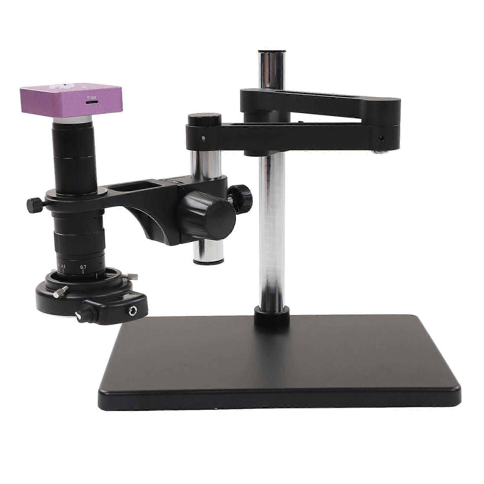 51MP Microscope Camera Kit 1080P 180X Zoom Lens 144LED EU Plug