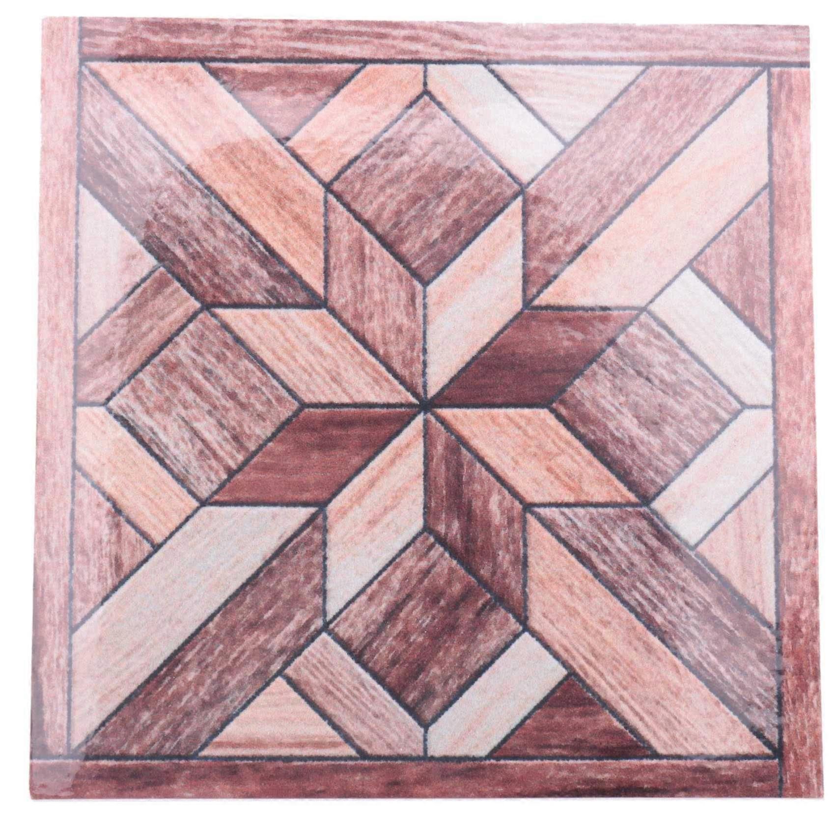 20Pcs Wood Grain Pattern Tile Sticker Adhesive Tiles Art Diagonal 3D Floor Sticker For Bathroom Kit