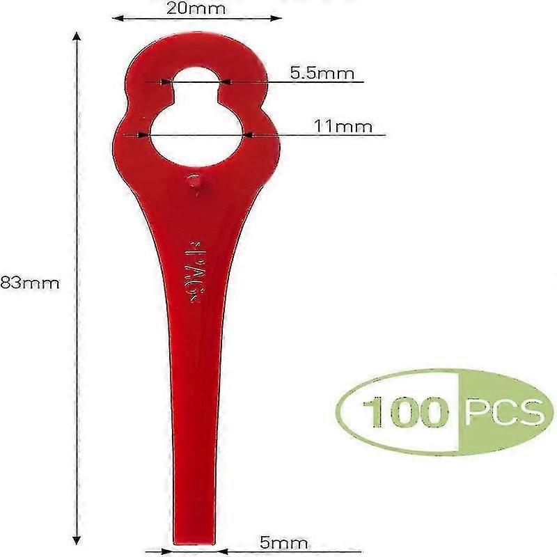 plastic blades for Florabest Lidl trimmers set of 100 8.3cm