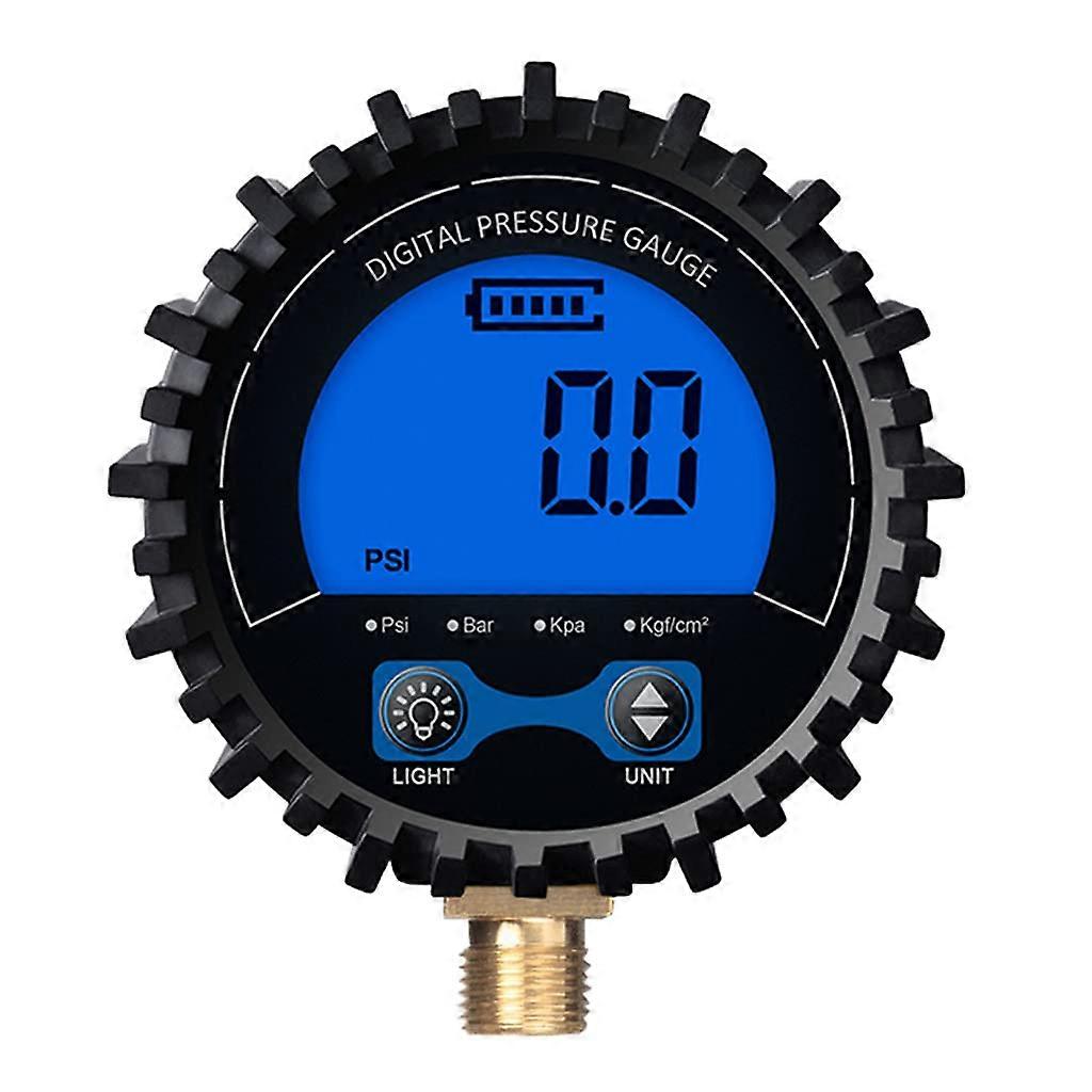 Digital Pressure Gauge 0200 KPa M11 Screw Thread Lower Mount Battery Powered Tire Gauge Kit