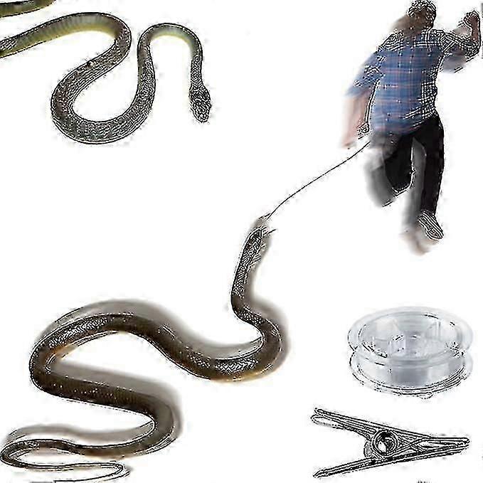 Golf Snake Prank With String And Clip - Snake On A String Prank Props, Clip On Snake Prank For Teasing Friends, Realistic Snake Prank That Chases Peop