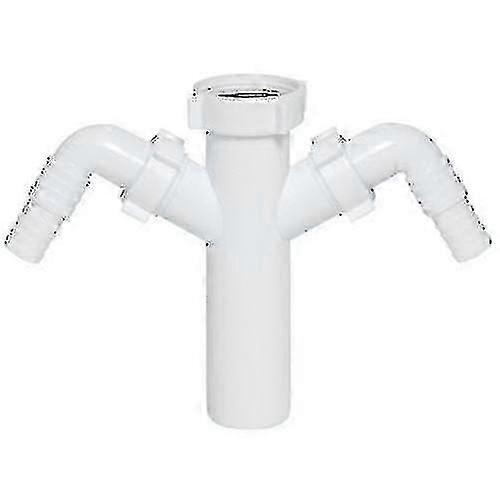 Dobbel inngang avløpslås for oppvaskmaskiner 1 1/2" BSP 40mm rør