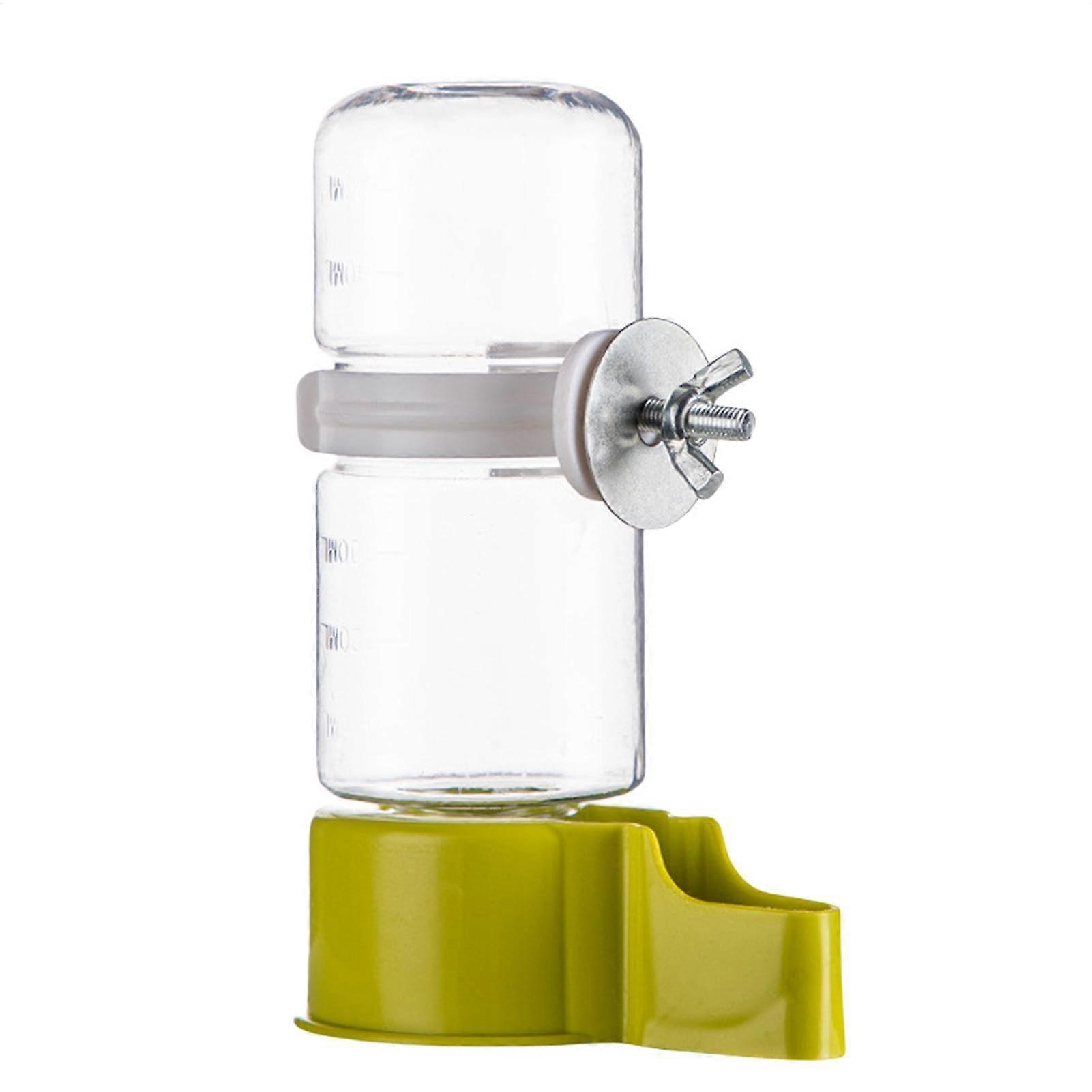 Automatic Parrot Water Dispenser 140 mL Capacity Green Hanging Water Feeder For Parrots Parakeets And Finches