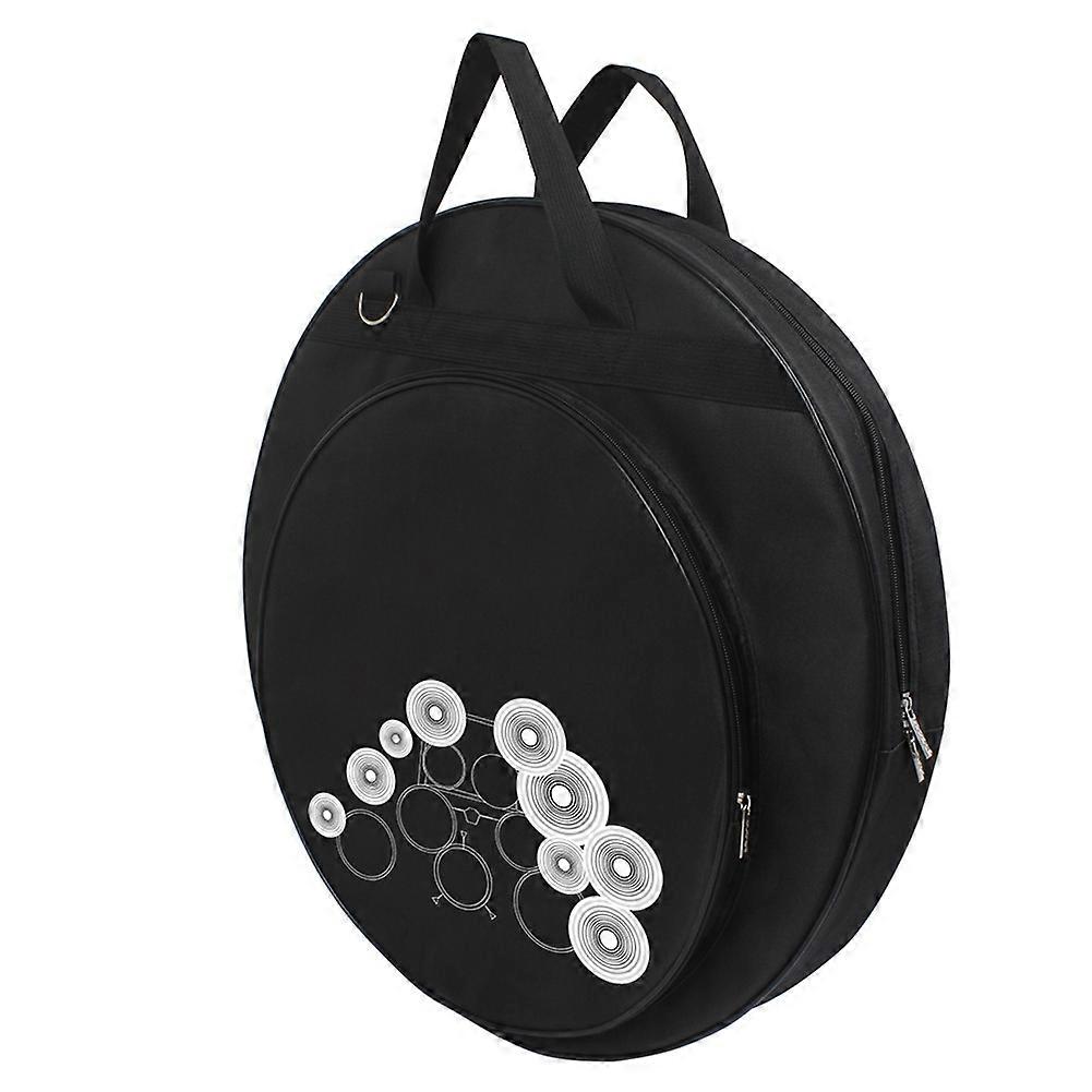Features:
1. 21 inches black cymbal bag designed with 3 pockets and 1 removable divider. 
2. Designe