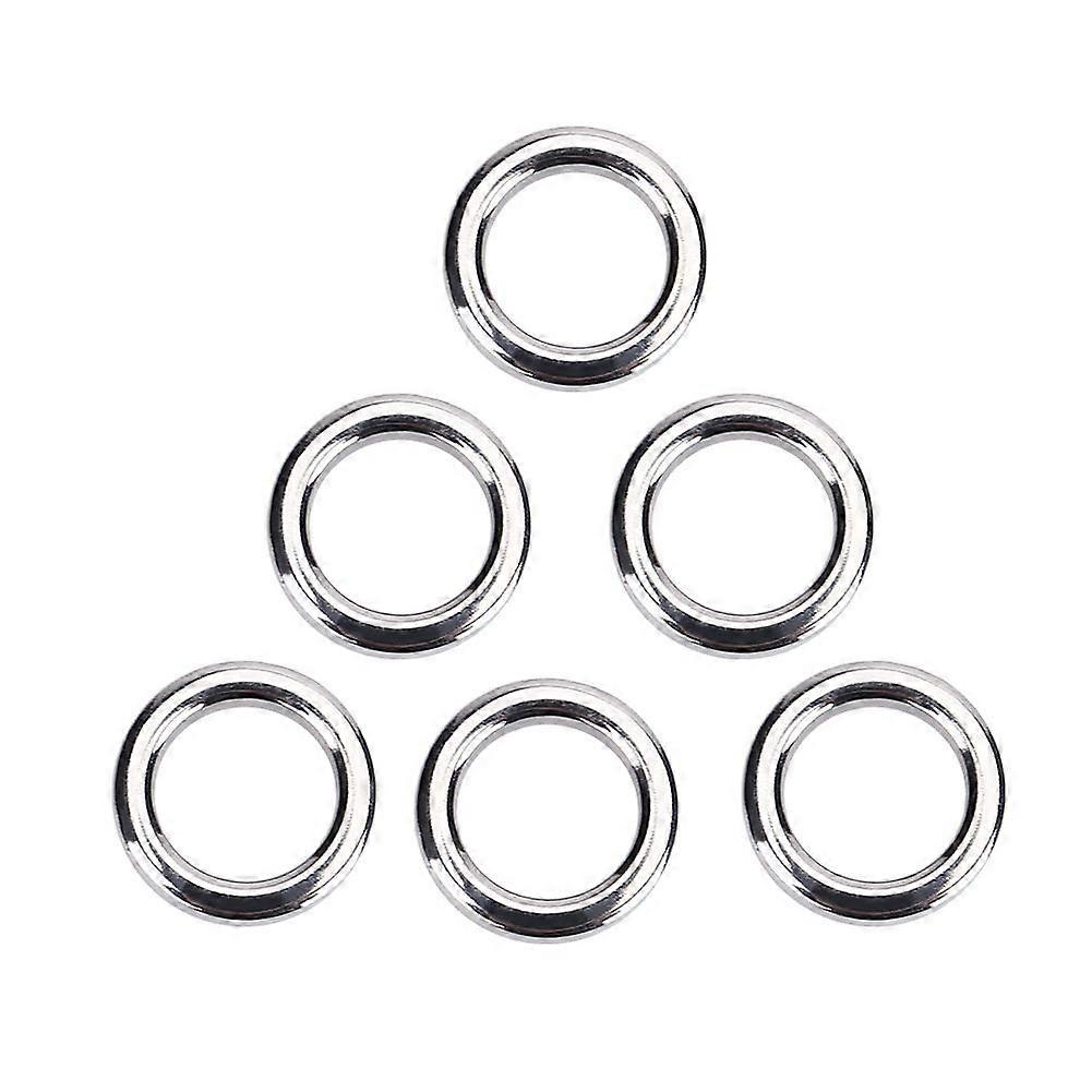 50Pcs/set Stainless Steel Fishing Split Rings Lure Bait Connector Accessory (M)