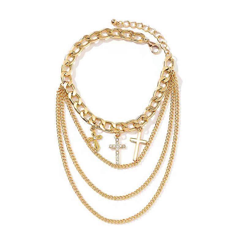 Ankle Chain, Shoe Chain, Punk Style Personality Chain Tassel U-shaped Simple Cross for Women