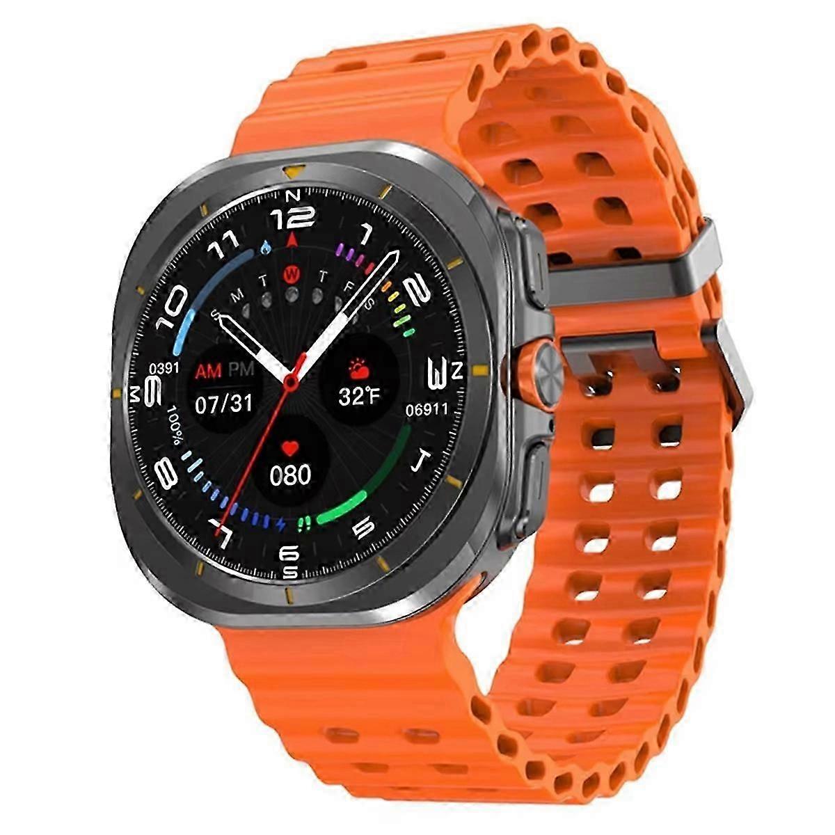 DT Watch Ultra 47mm Smartwatch com Chamada Bluetooth e Bússola em Laranja