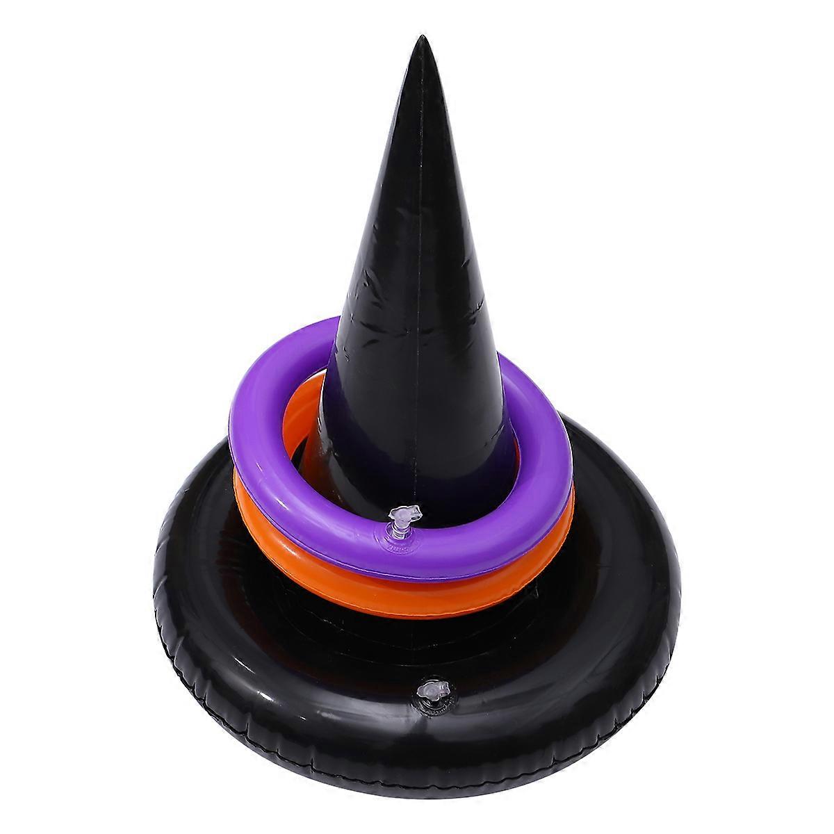 Halloween Props Ring Toss Game Toy with Inflatable Hat 1Set
