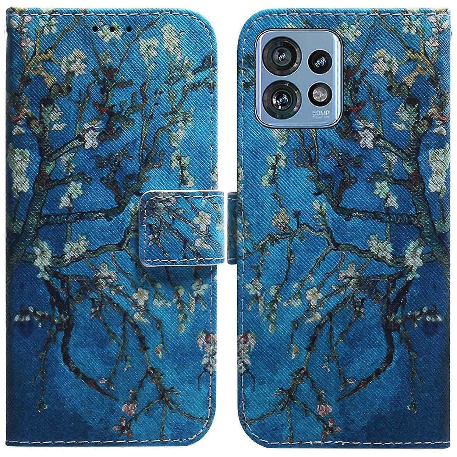 Leather Phone Case for Motorola Edge 40 Pro 5G/Moto X40 5G/Edge+ (2023) Wallet Stand Pattern Printin