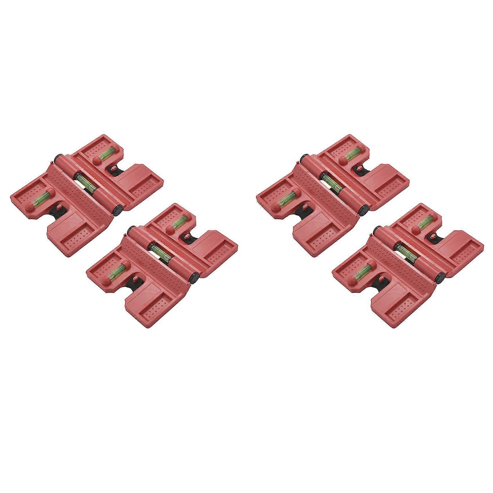 Spirit Level,Magnetic Post Level Tool Folds for Storage, Check Bubble Level(Pack of 4)