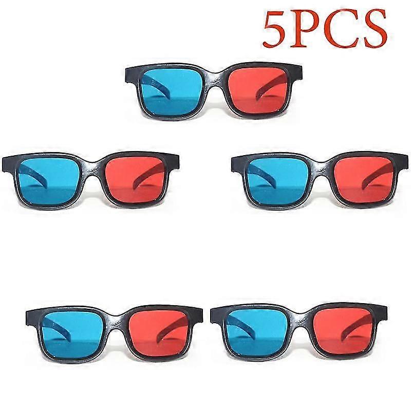 Universal Brand Black Frame Red Blue Glasses 3D Glasses For Dimensional Anaglyph