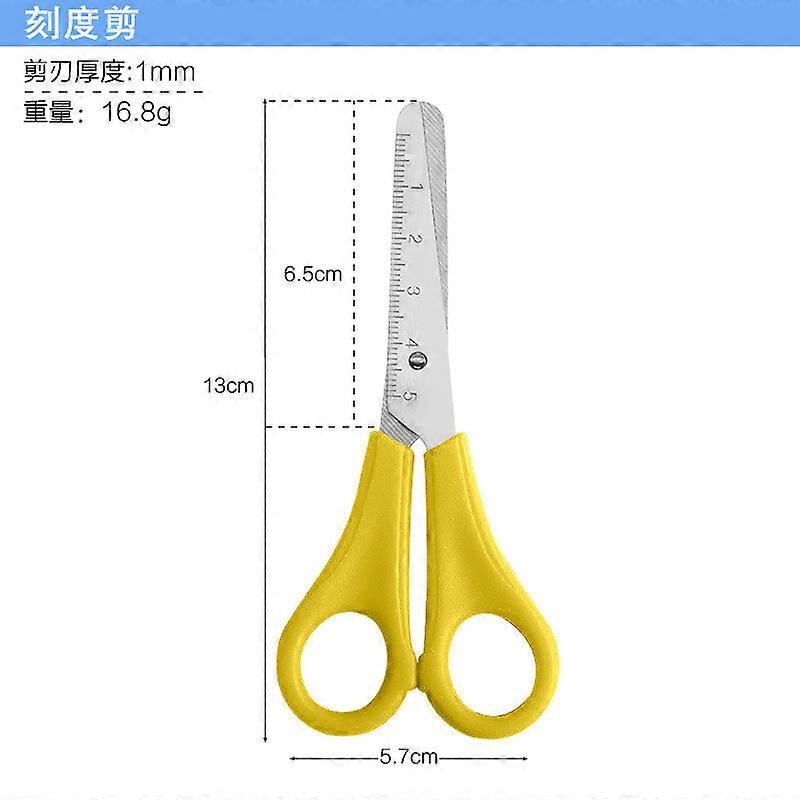 Graduated Student Scissors DIY Handmade Scissors Safety Ruler Graduated Scissors Stationery Student Supplies Office Supplies