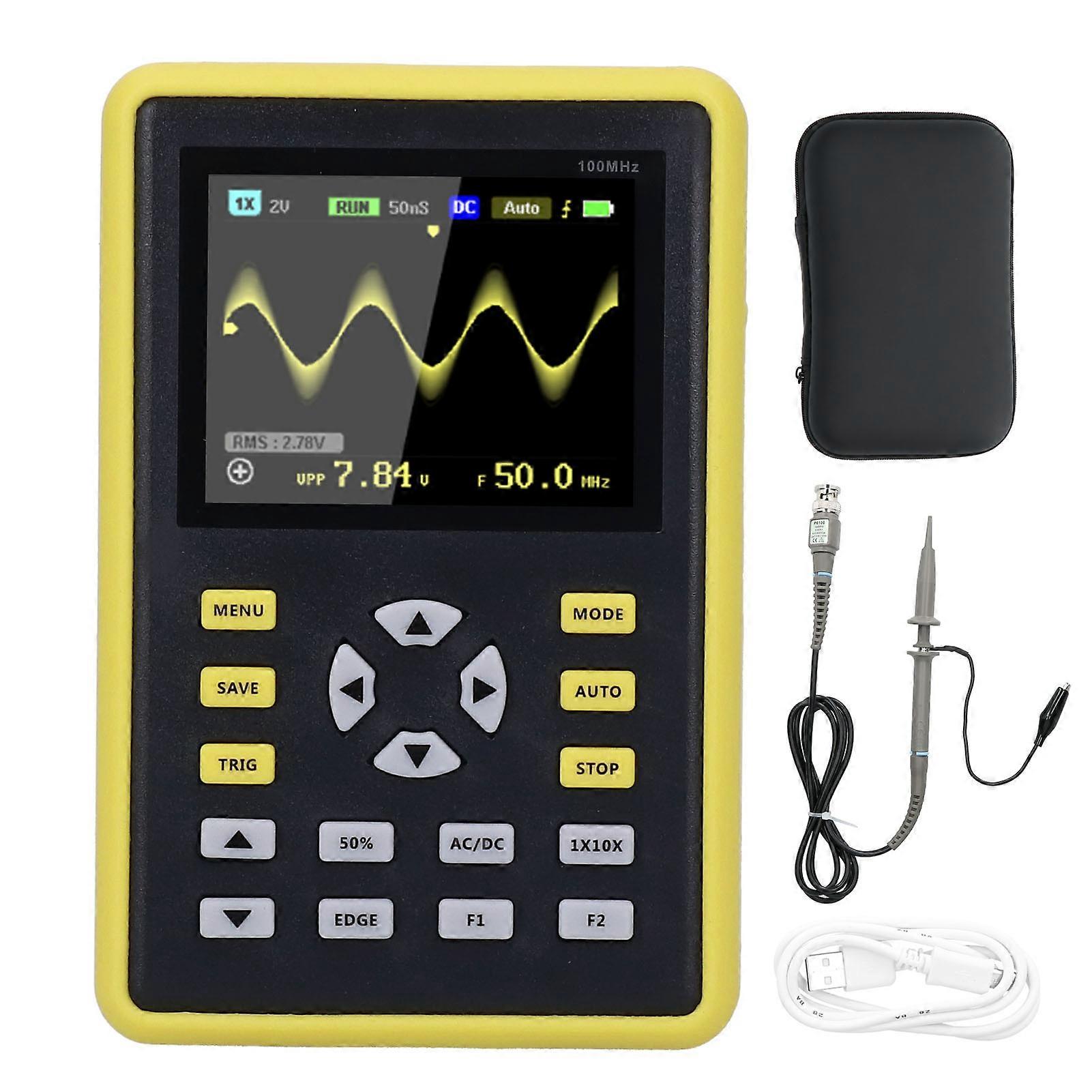 Oscilloscope numérique portable avec écran LCD IPS 2,4 pouces, 100 MHz, 500 MS/s, 5012H