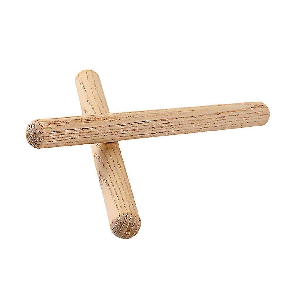 Mini Wooden Drumsticks Drum Stick for Practice 2Pcs Light Brown Wood