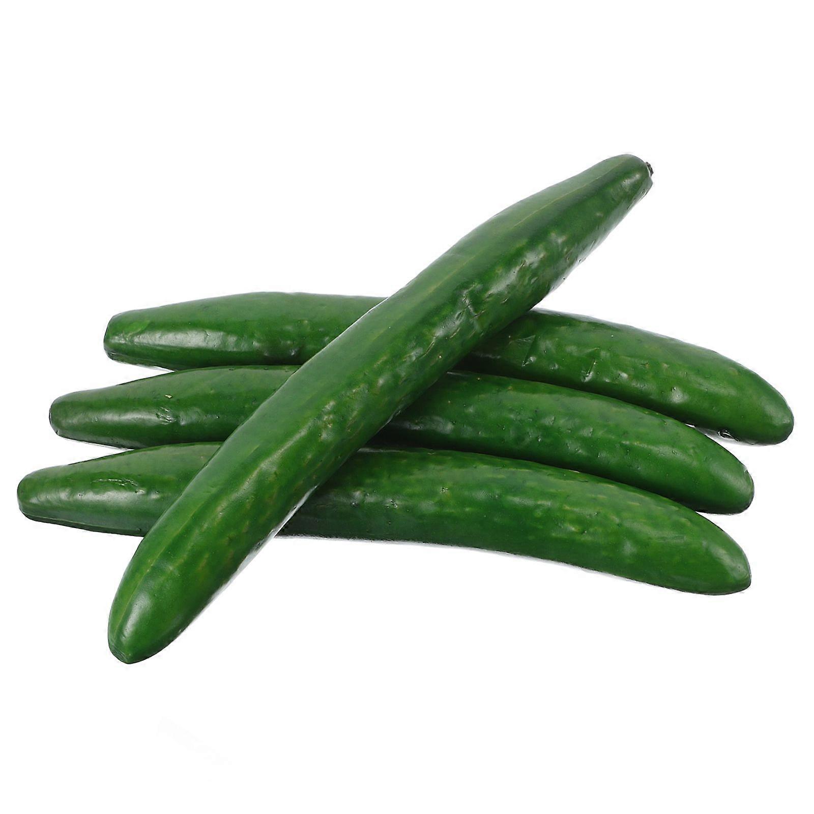 4pcs Lifelike Cucumber Models for Kitchen Decoration Artificial Vegetables Restaurant Display prop Realistic Food Prop Simulation Green Cucumbers