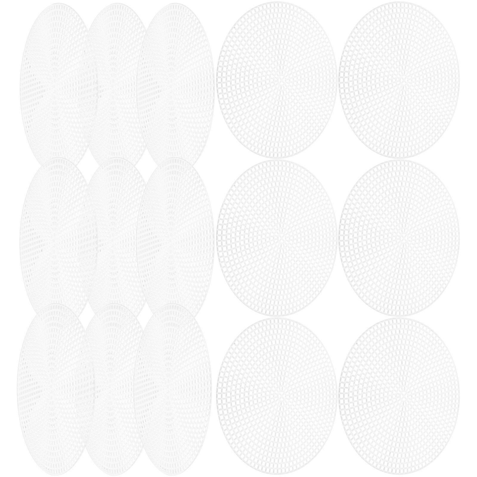 Woven Mesh Sheets Plastic Canvas Sheets for DIY 100Pcs White