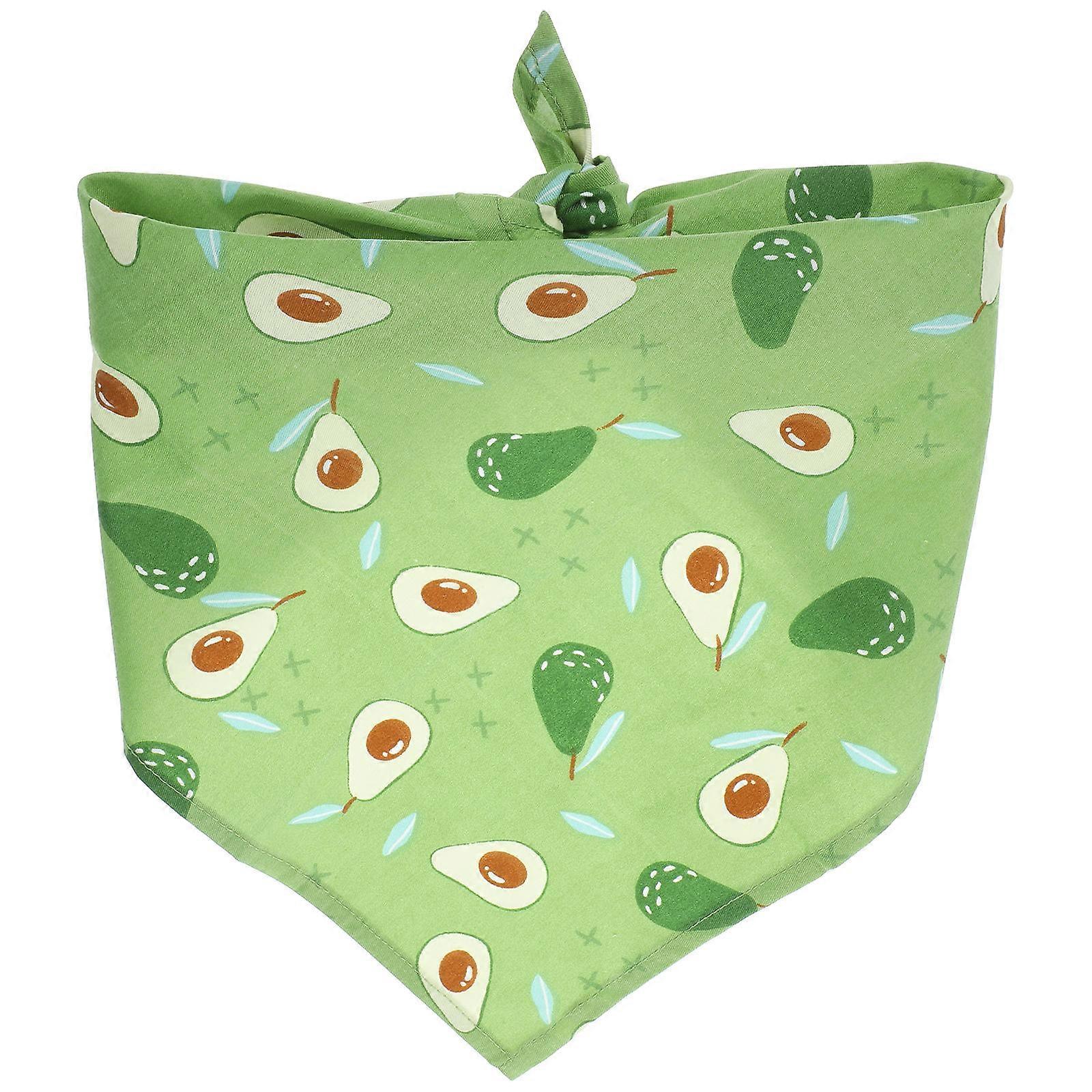 Pet Dog Triangular Bandana Green Polyester Gift-Ready Design for Pet Use