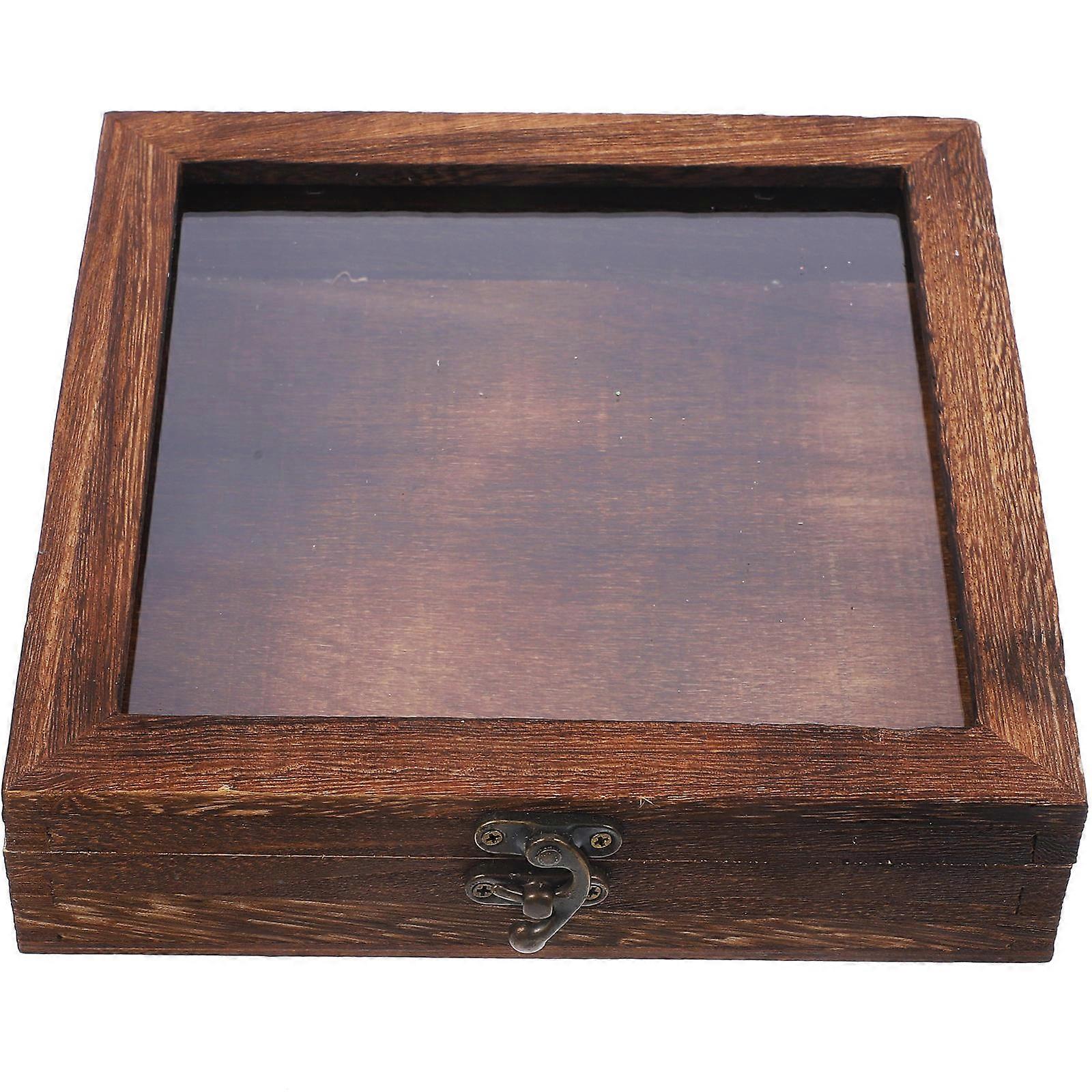 Wooden Insect Display Case Protective Storage Box for Decoration 3Pcs
