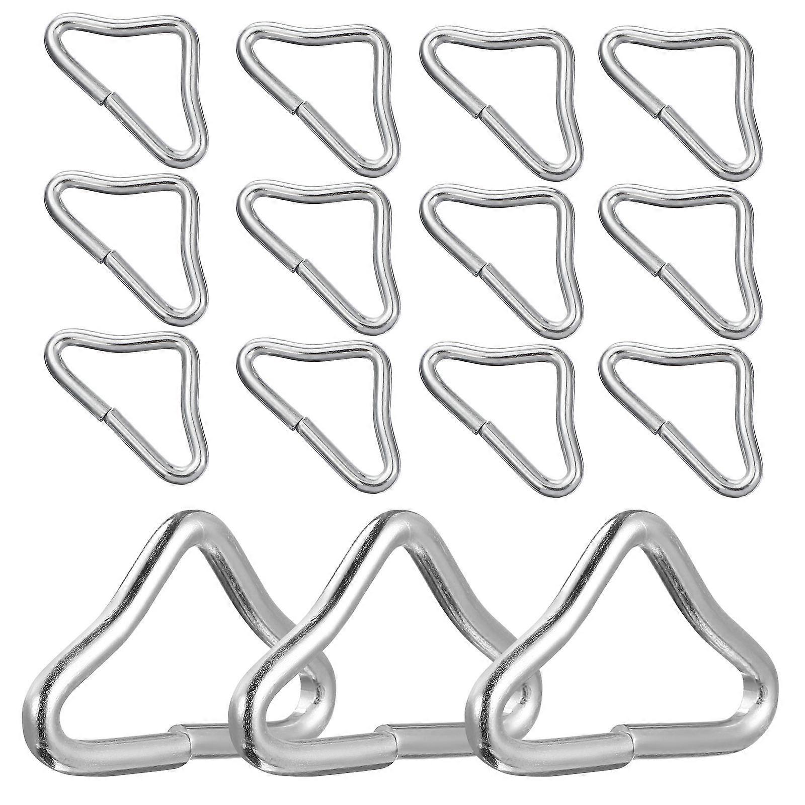 Steel Triangle Ring for Trampoline Buckle Jumping Bed 160Pcs Silver