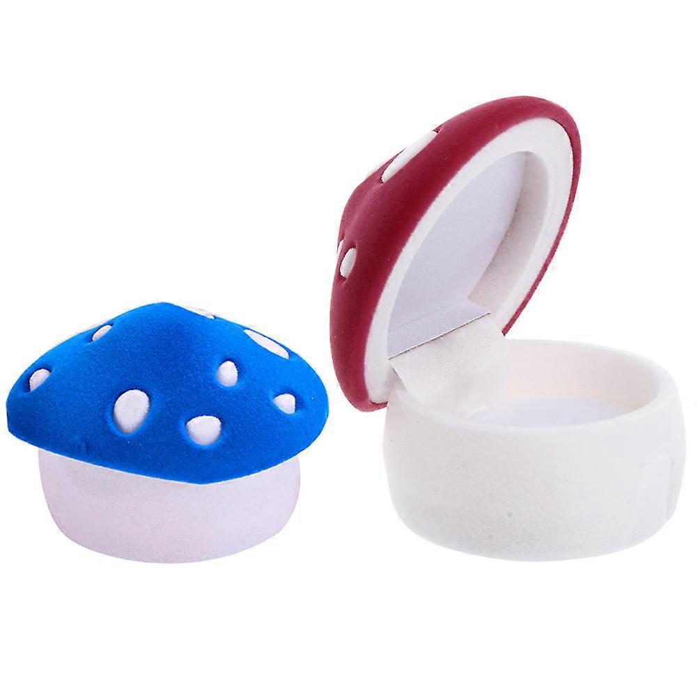 Engagement Ring Box Mushroom Shape Single Case for Storing 6Pcs